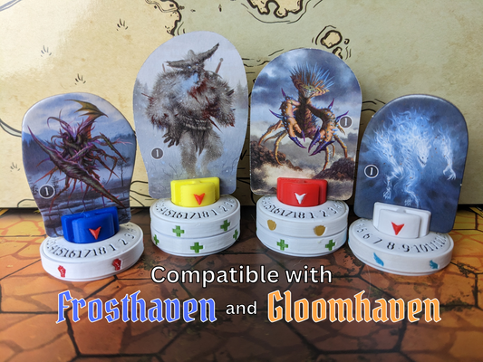 Zenpy Monster Stands for Gloomhaven Frosthaven | HP Tracking | Game Addon