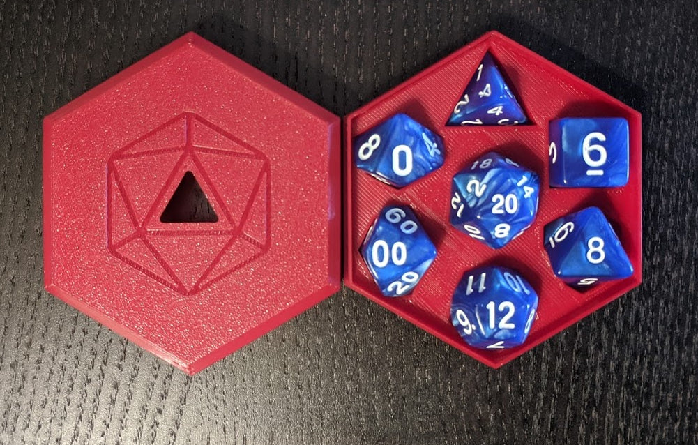 Dice Set with Organiser Case - For Tabletop RPGs, D&D, Pathfinder