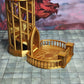 Elegant Spiral Dice Tower with Courtyard Landing For Dungeons and Dragons D&D