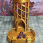 Elegant Spiral Dice Tower with Courtyard Landing For Dungeons and Dragons D&D