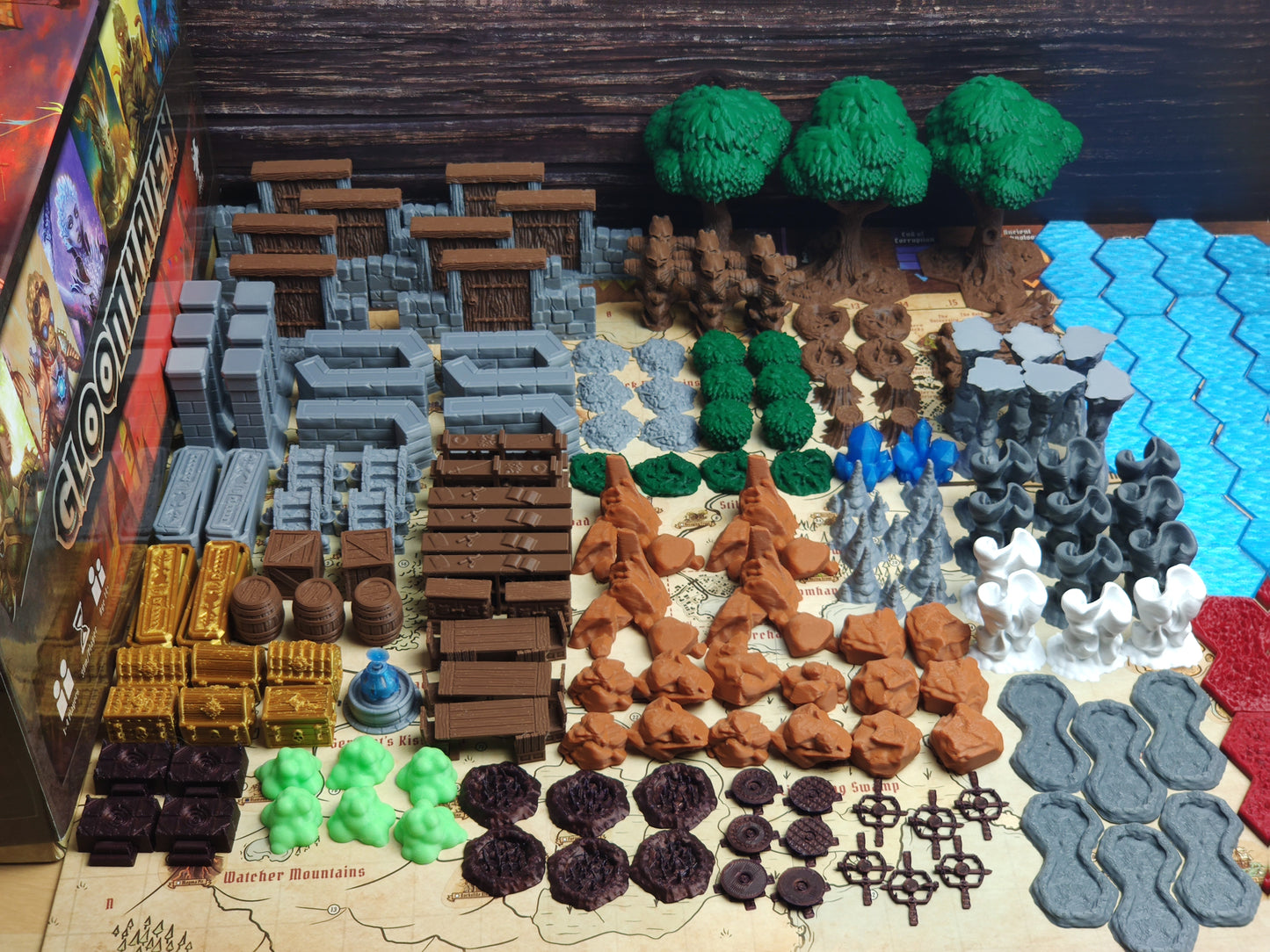 Terrain for Gloomhaven and JOTL Scatter 196 piece | 3D Printed Full Object Replacement Packs