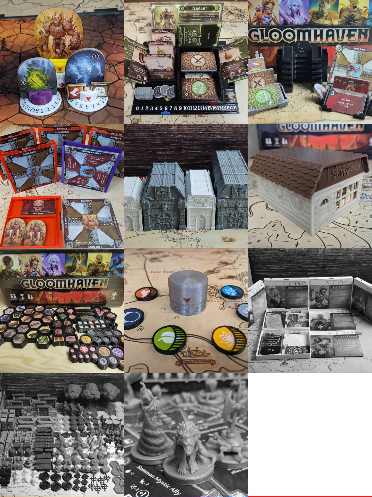 Ultimate Upgrade Packs for Gloomhaven, Frosthaven and Jaws of the Lion | Stands, Organizers, Dashboards, Inserts, Trackers, Terrain & Minis