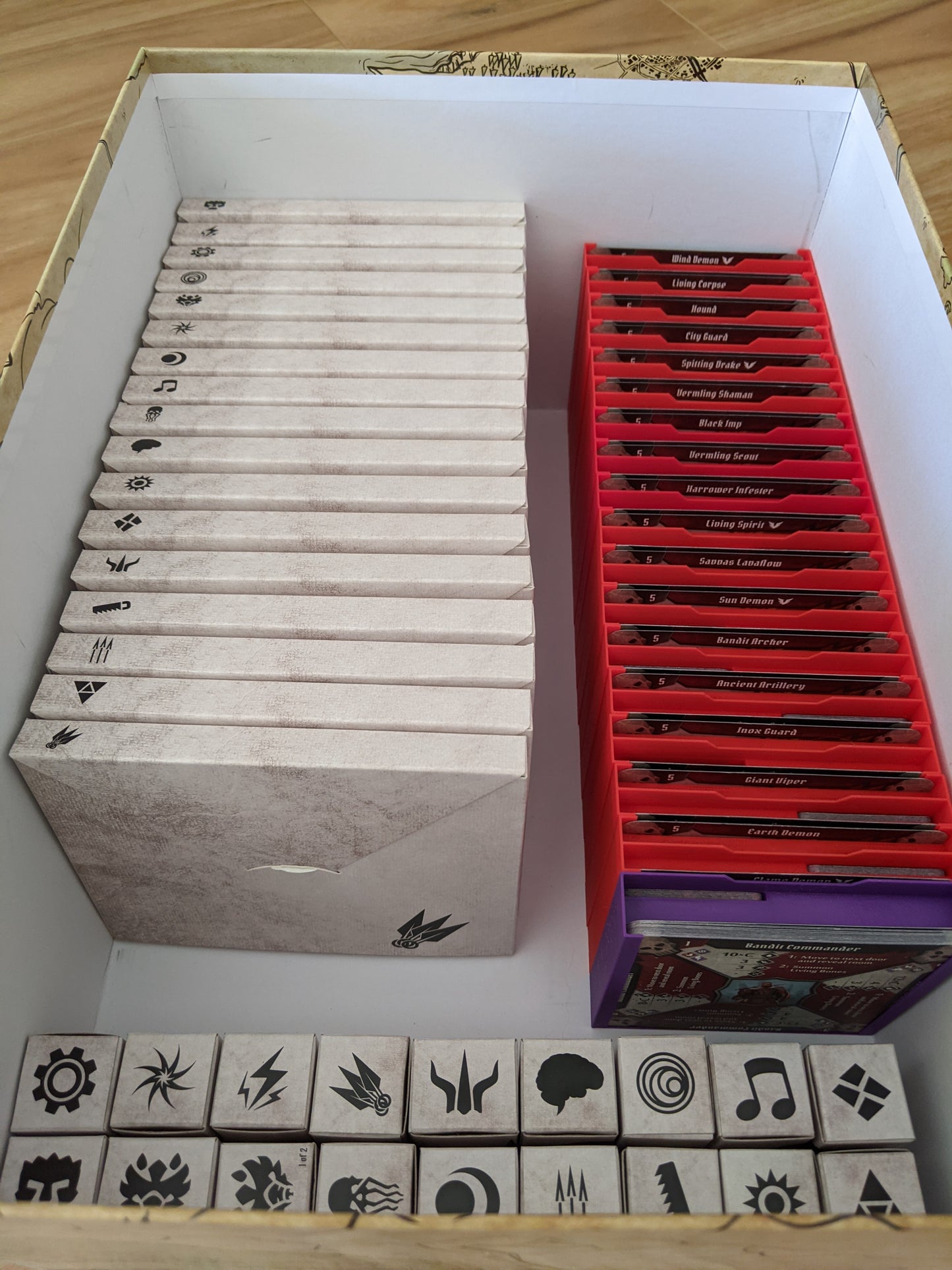 Zenpy Box Organiser for Gloomhaven Monster Tokens, Abilities and Stats