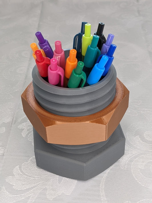 Nut and Bolt Pencil Holder | Pen Cup | Desk Organiser