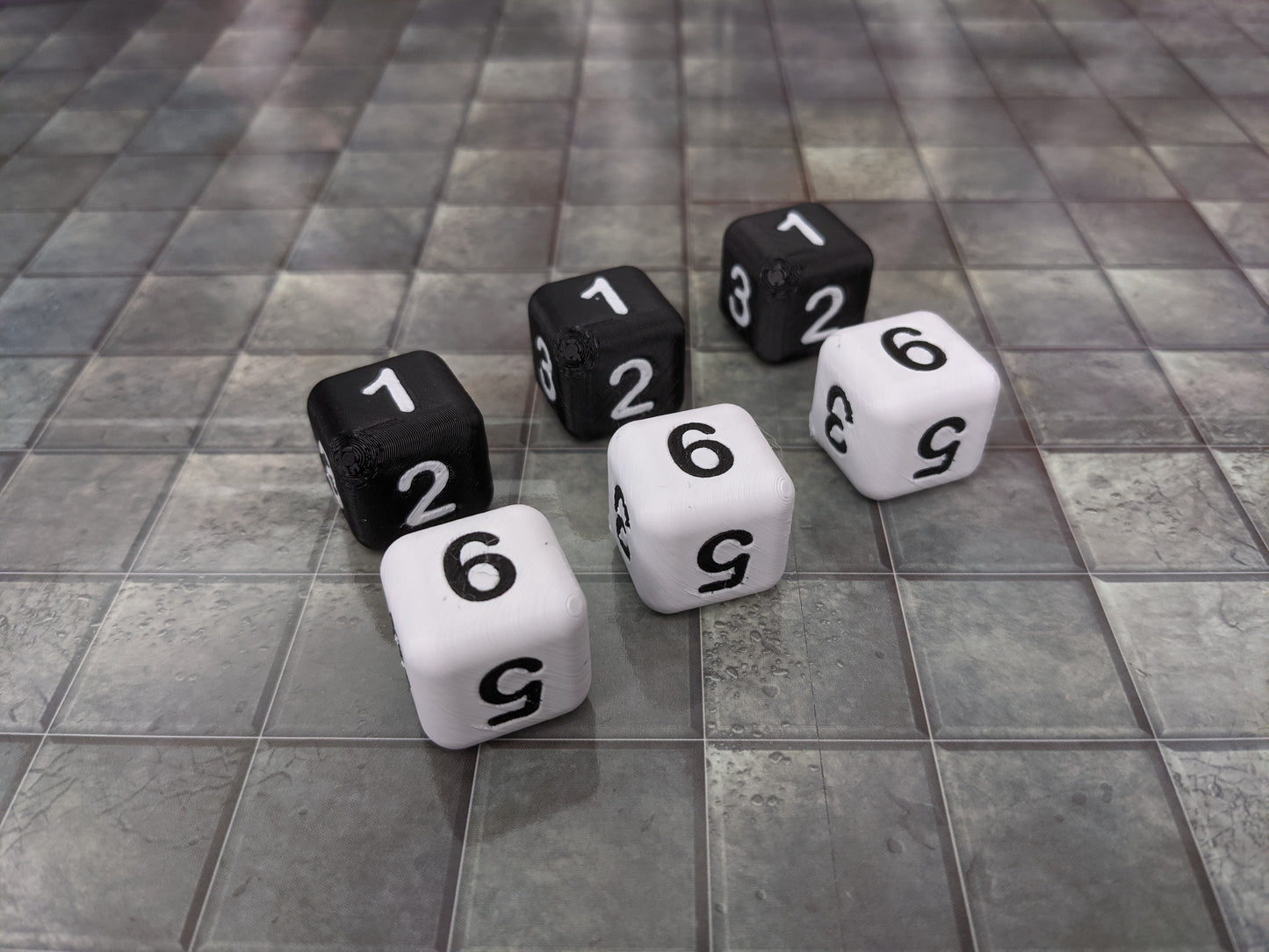 Weighted D6 Dice | 6-sided Loaded Die | 3D Printed | Lucky and Cursed