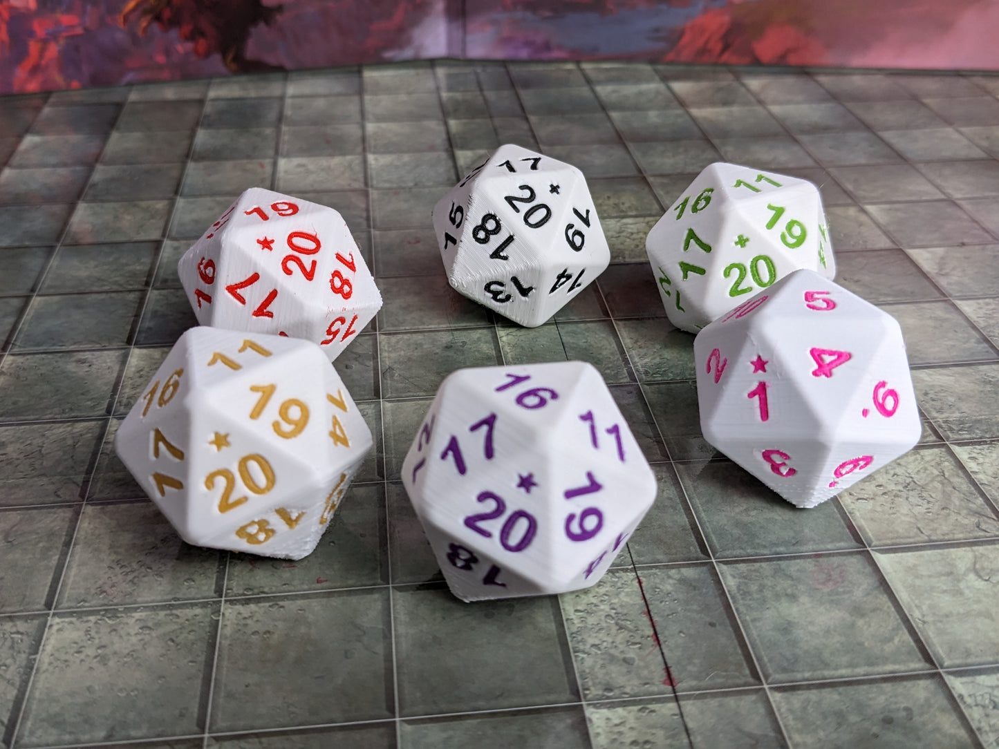 Weighted D20 Dice - Large Novelty Dice for D&D, Pathfinder, Board Games