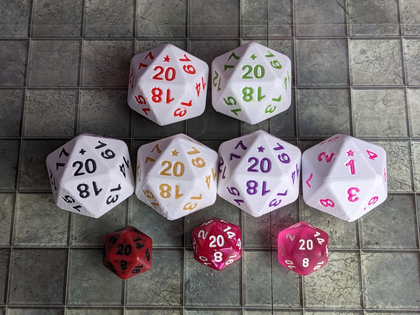 Weighted D20 Dice - Large Novelty Dice for D&D, Pathfinder, Board Games