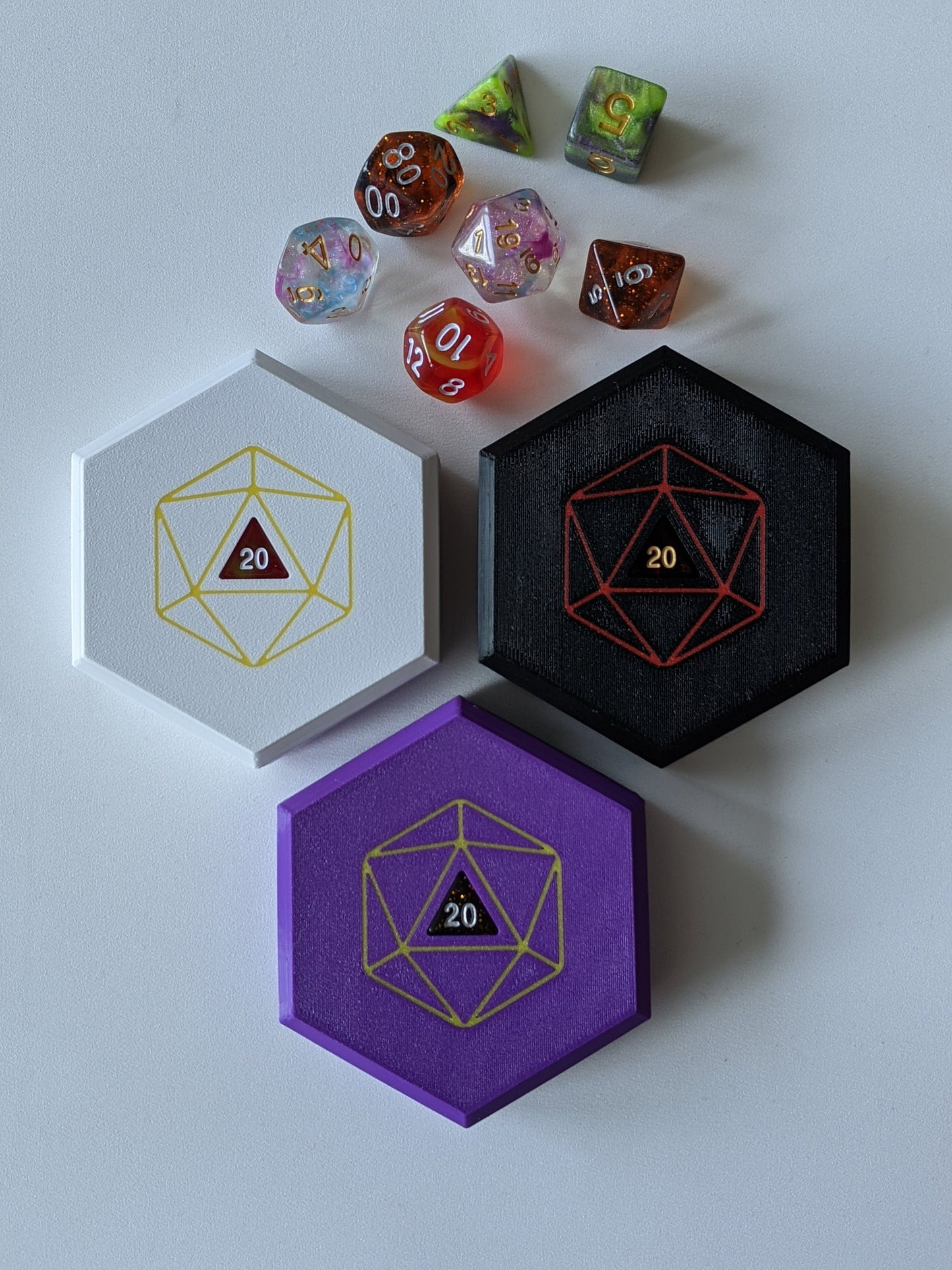 Deluxe Dice Set with Organiser Case - For Tabletop RPGs, D&D, Pathfinder